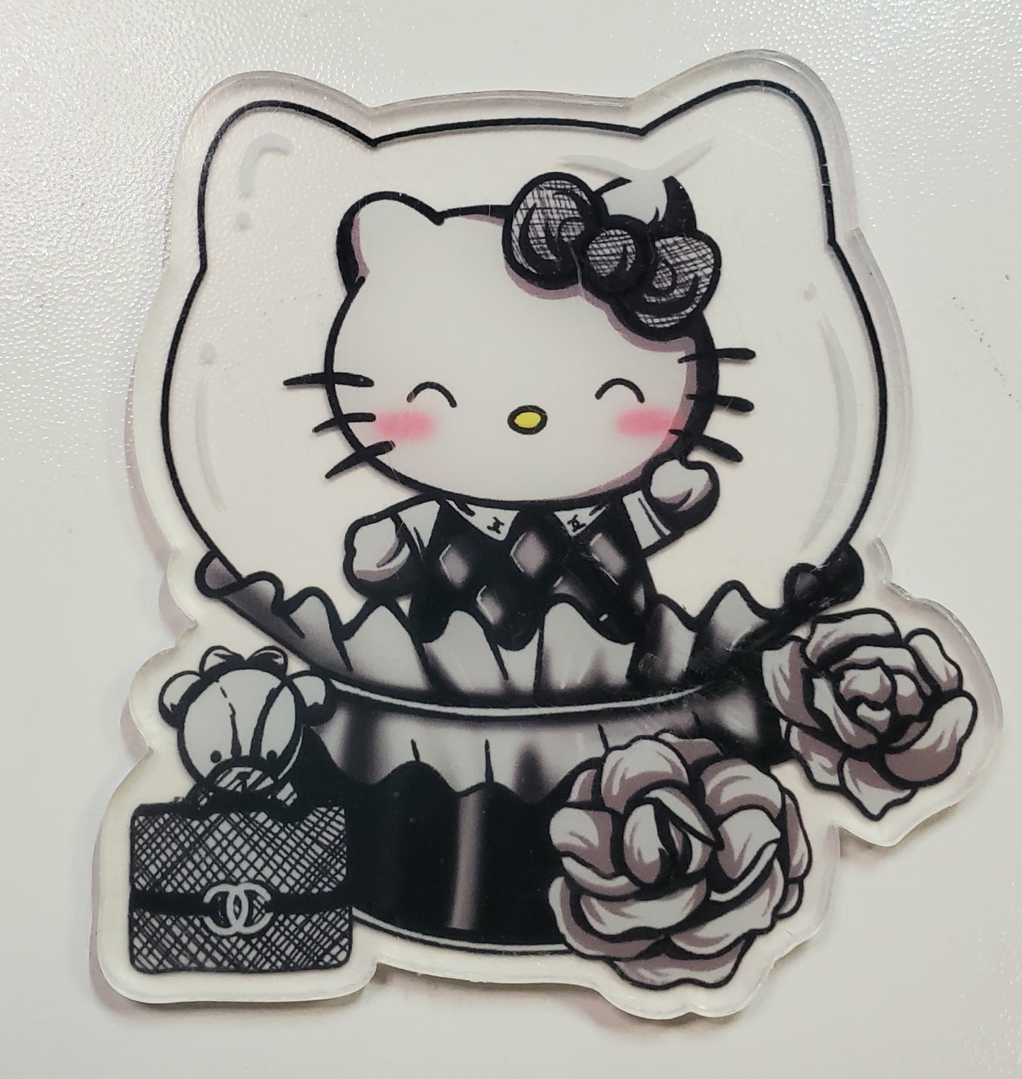 Black and White Kitty Acrylics