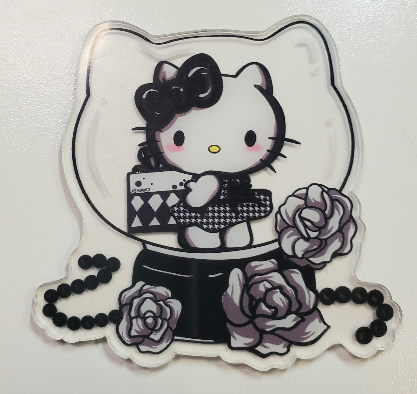 Black and White Kitty Acrylics