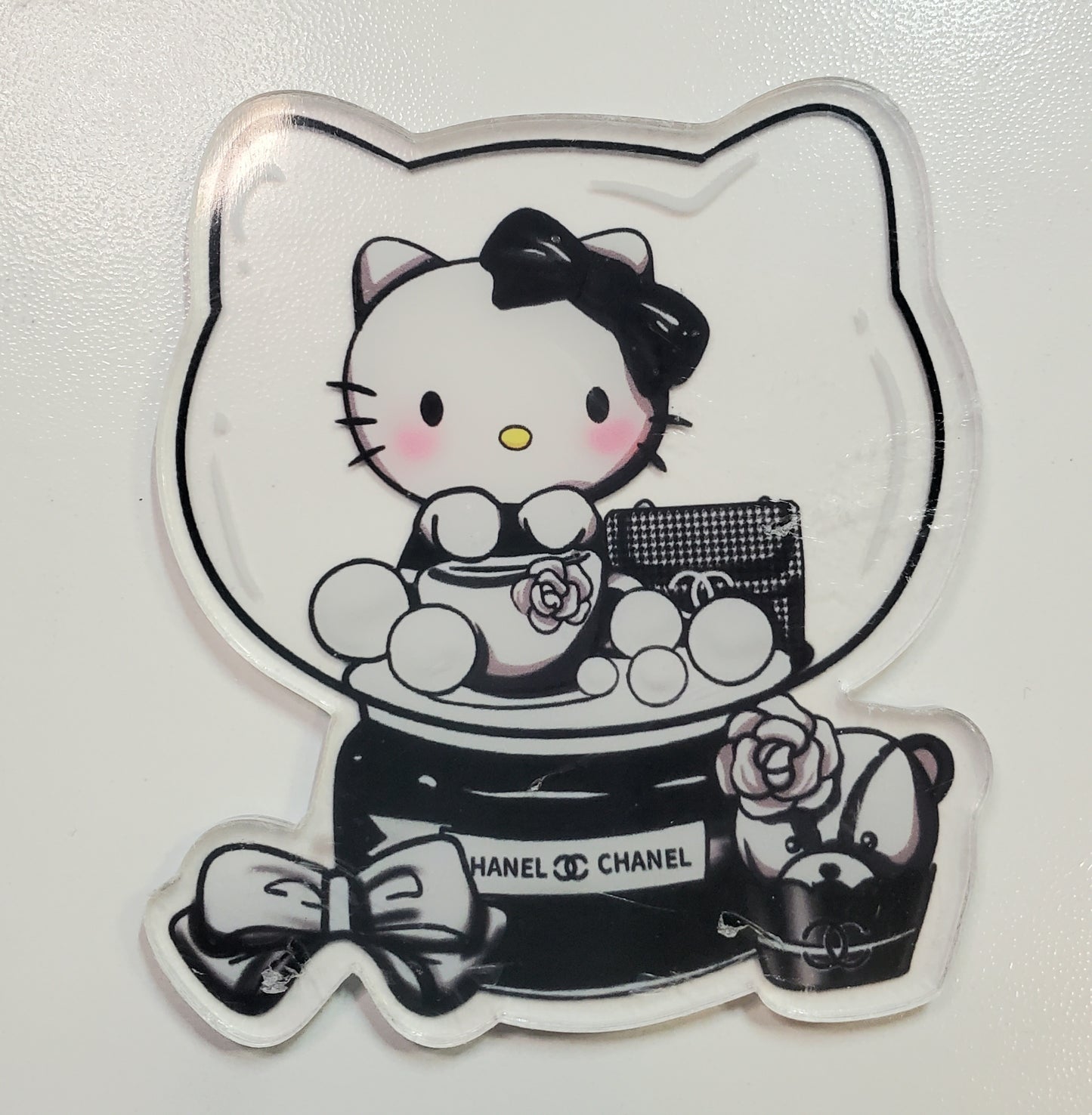 Black and White Kitty Acrylics
