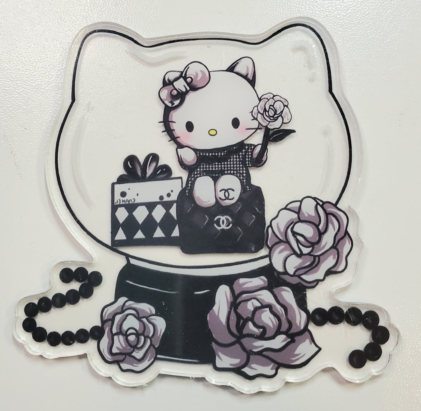 Black and White Kitty Acrylics
