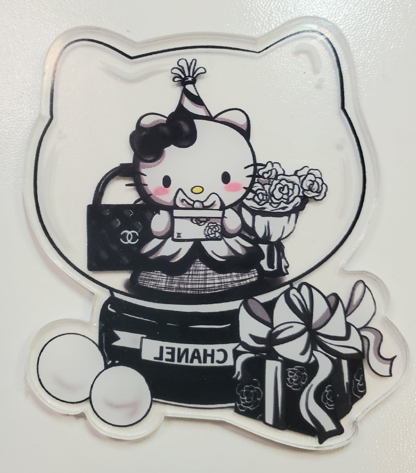 Black and White Kitty Acrylics