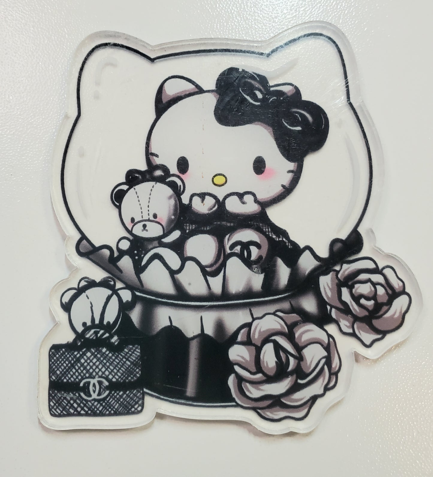 Black and White Kitty Acrylics