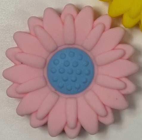 0351 b - Pink Daisy Focal Bead