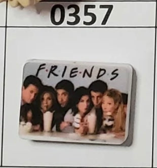 0357- Friends Rectangle Focal Bead
