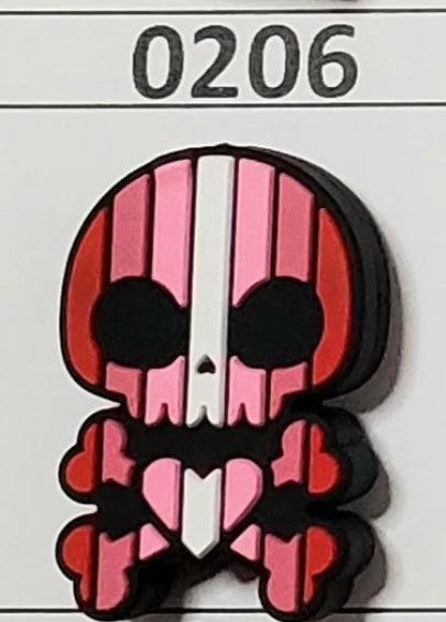 0206- Skull/Crossbones Focal Bead