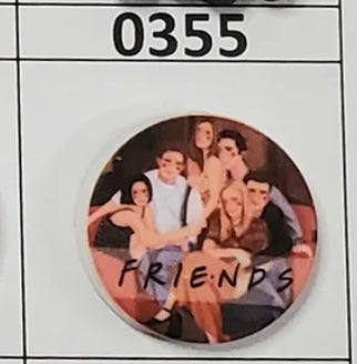 0355- Friends Round Focal Bead