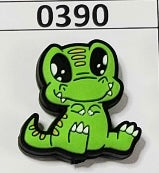 0390- Green Baby Dino Focal Bead