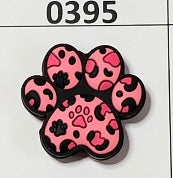 0395- Pink Leopard Paw Focal Bead