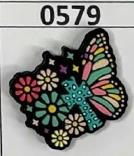0579- Butterfly Cross Flower Focal Bead