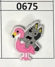 0675- Flamingo Dog Focal Bead