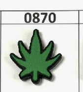 0870- Green Leaf Focal Bead