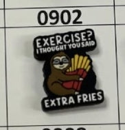 0902- Exercise? I Thought you Said Extra Fries Focal Bead