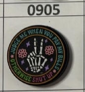 0905- Judge me When... Focal Bead