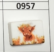 0957- Highland Cow Focal Bead