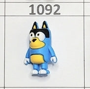 1092- 3D Blue Dog Focal Bead