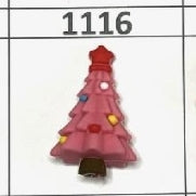 1116- 3D Pink Christmas Tree Focal Bead
