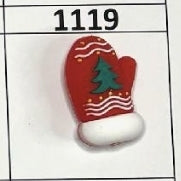 1119- 3D Mitten w Tree Focal Bead