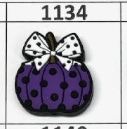 1134- Dark Purple Pumpkin Focal Bead