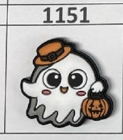 1151- Ghost w Hat Focal Bead