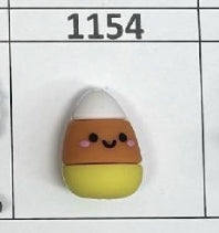 1154- 3D Candy Corn Focal Bead