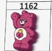 1162- Dark Pink Bear Focal Bead