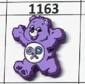 1163- Purple Bear Focal Bead