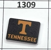 1309- Black Tennessee Printed Focal Bead