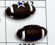 1312- 3D Star Texas Dal Football Focal Bead