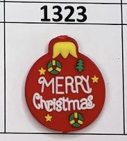 1323- Merry Christmas Ornament Focal Bead
