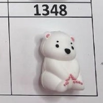 1348- 3D Polar Bear Focal Bead
