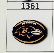 1361- B Ravens Focal Bead