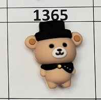 1365- 3D Teddy Focal Bead