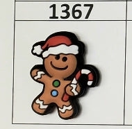 1367- Santa Hat Gingerbread Focal Bead