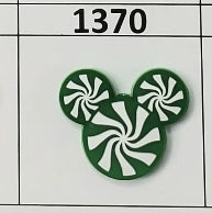 1370- Green Mouse Focal Bead