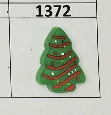 1372- Green Christmas Cake Focal Bead