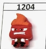 1204- 3D Anger Focal Bead