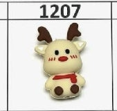 1207- 3D Cream Reindeer Focal Bead