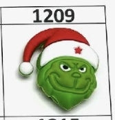 1209- Green Guy w Hat Focal Bead