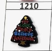 1210- Believe Christmas Focal Bead