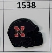 1538- Huskers Helmet Focal Bead