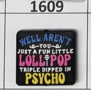 1609- Dipped in Psycho Focal Bead