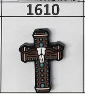 1610- Longhorn Cross Focal Bead