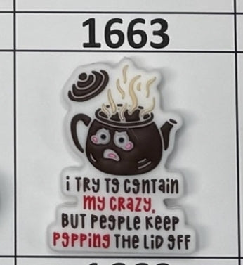 1663- Contain my Crazy Focal Bead