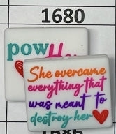 1680- She Overcame Focal Bead