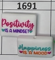 1691- Positivity Happiness Focal Bead