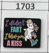 1703- Blew You a Kiss Focal Bead