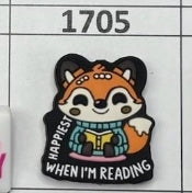 1705- Happiest When Im Reading Focal Bead