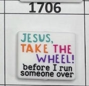 1706- Jesus Take the Wheel Focal Bead