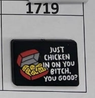 1719- Just Chicken in on You Focal Bead