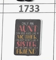 1733- Only an Aunt Focal Bead